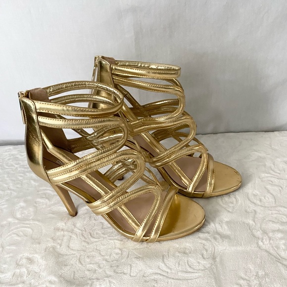 Aldo Shoes Aldo Gold Strappy Heels Poshmark